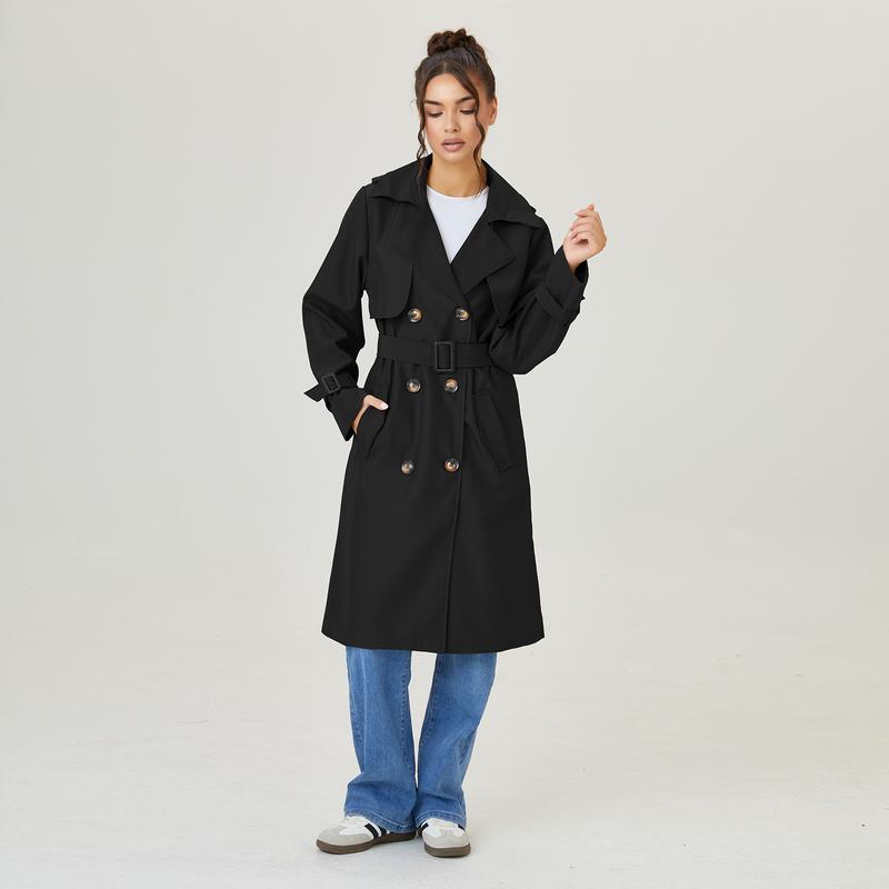 Klassisk Lång Trenchcoat