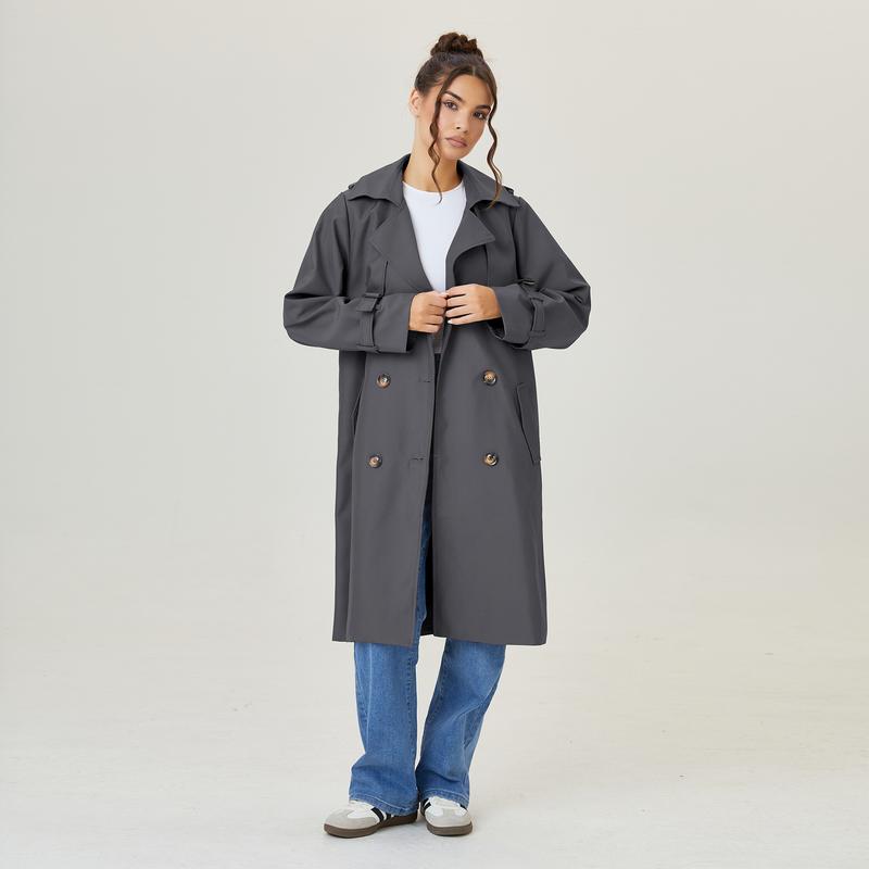 Klassisk Lång Trenchcoat