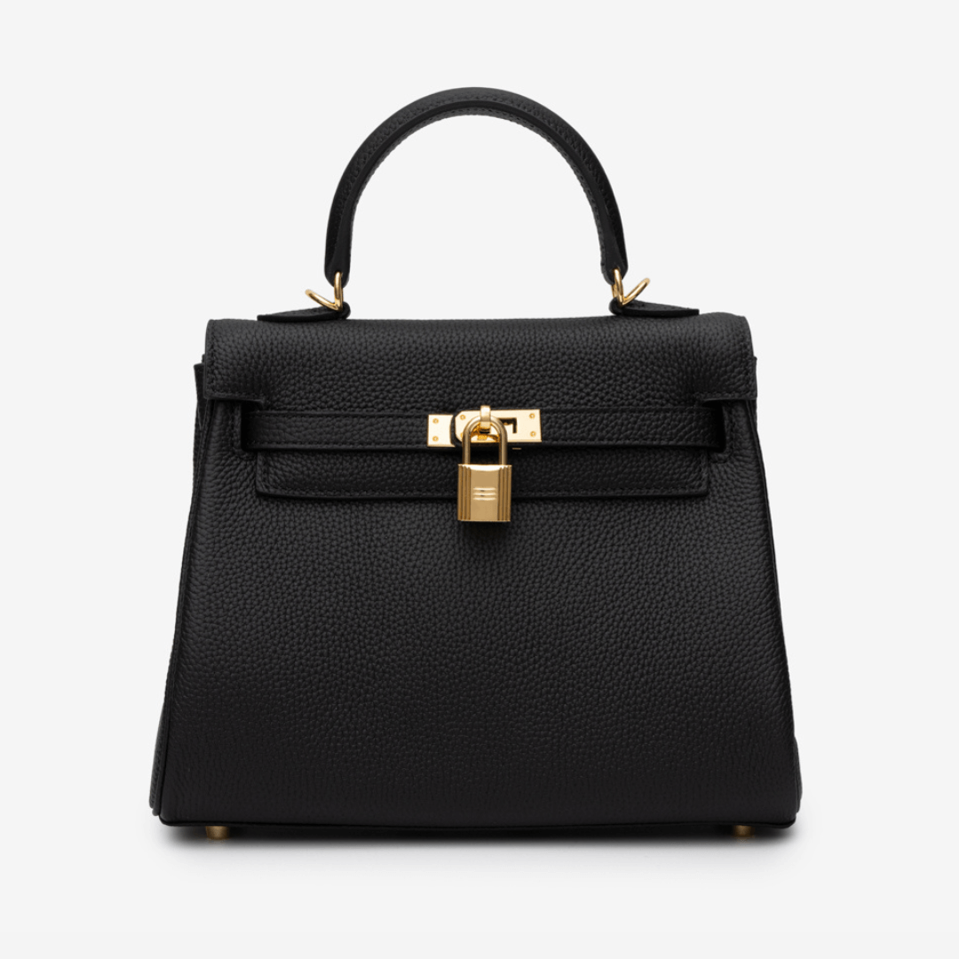 Strukturerad handväska med topphandtag