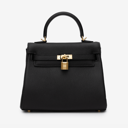 Strukturerad handväska med topphandtag