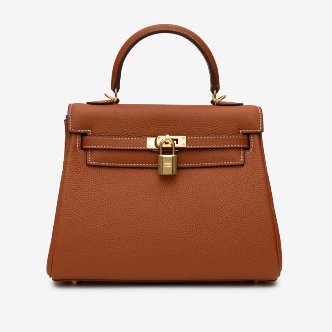 Strukturerad handväska med topphandtag