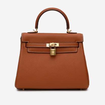 Strukturerad handväska med topphandtag