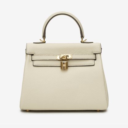 Strukturerad handväska med topphandtag