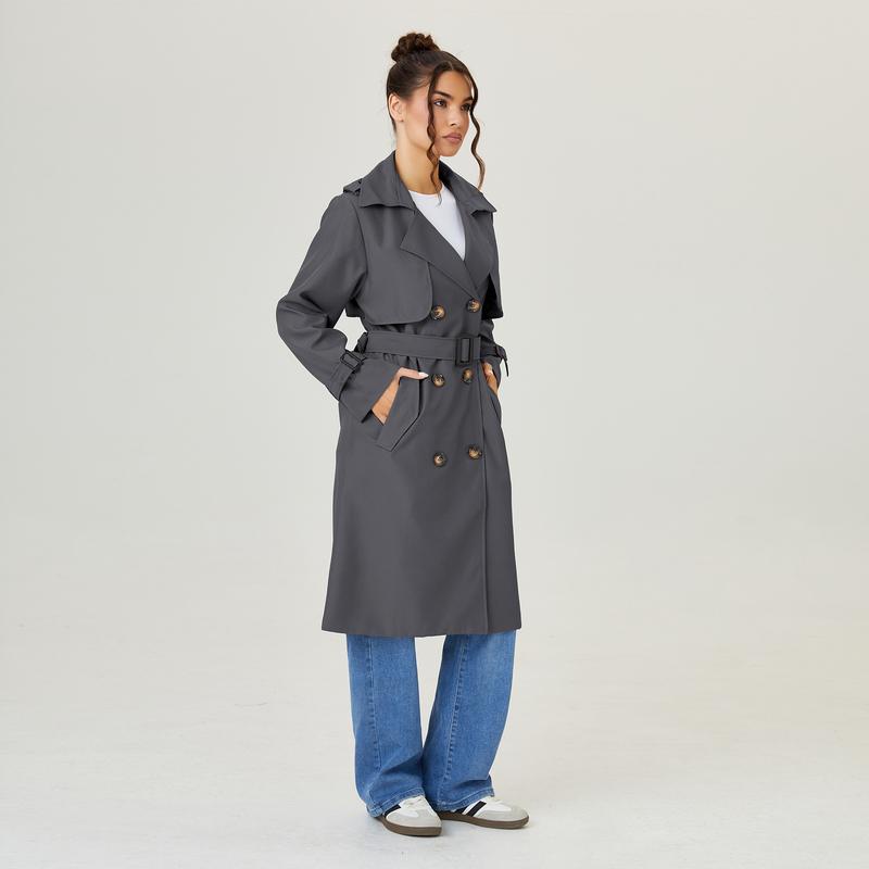 Klassisk Lång Trenchcoat