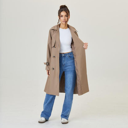 Klassisk Lång Trenchcoat