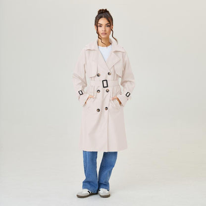 Klassisk Lång Trenchcoat