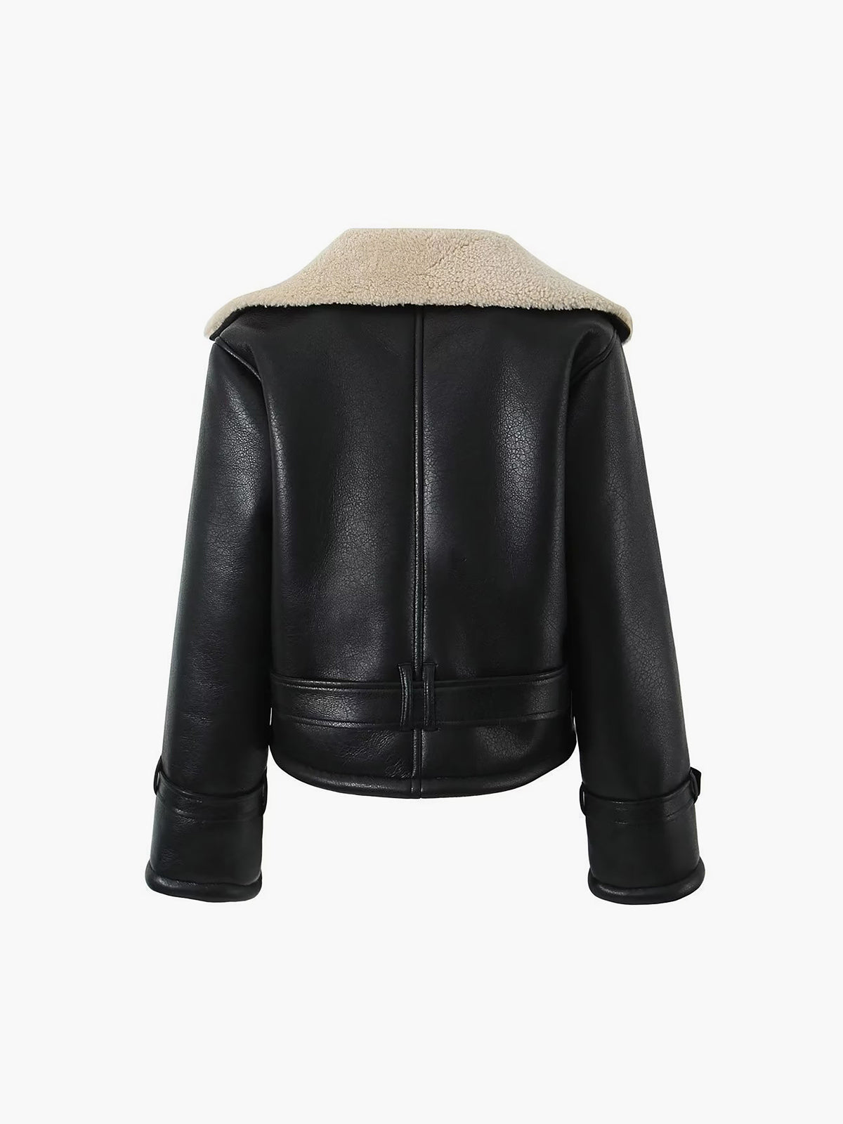 Lyxig aviatorjacka med shearling