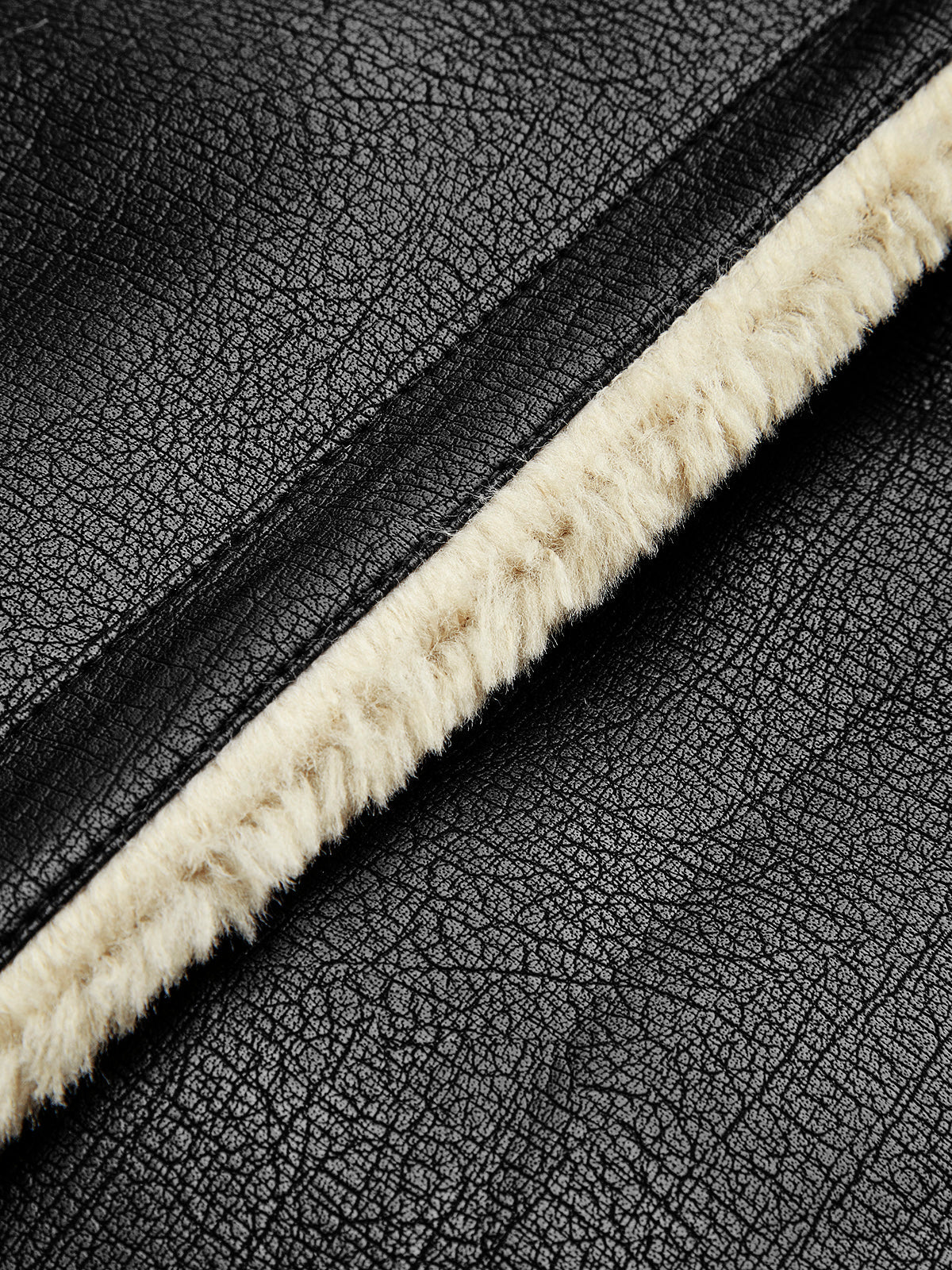 Lyxig aviatorjacka med shearling