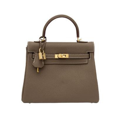 Strukturerad handväska med topphandtag