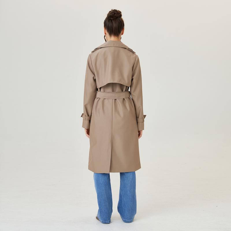 Klassisk Lång Trenchcoat