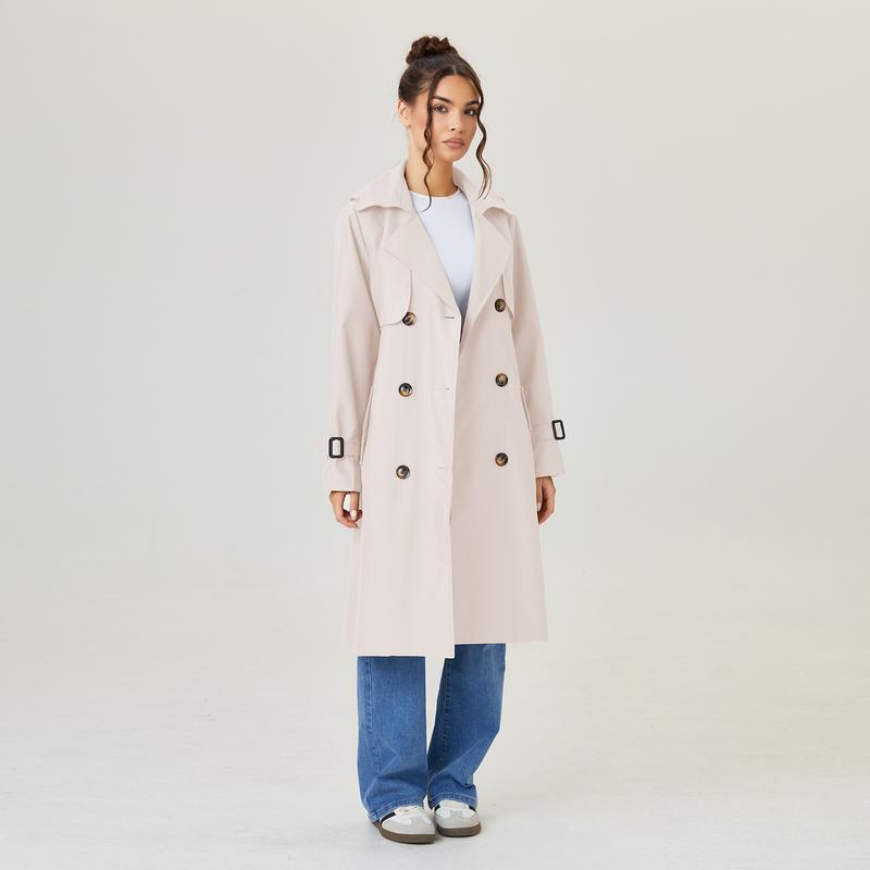 Klassisk Lång Trenchcoat