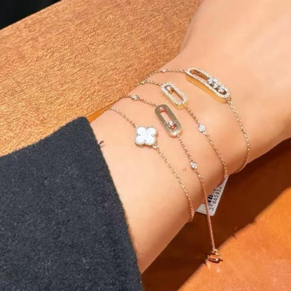 Gnistrande oval länkarmband