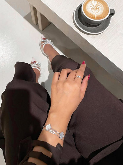 Gnistrande oval länkarmband